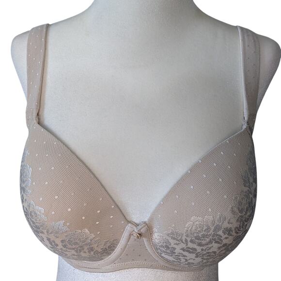 Soma Other - Soma Stunning Support Full Coverage Floral Lace Underwire Light Tan Bra Size 34D